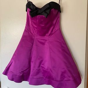 Betsey Johnson strapless satin dress